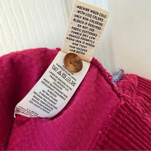 L.L. Bean Cranberry Red Corduroy Jacket 3X Plus size - Picture 7 of 7